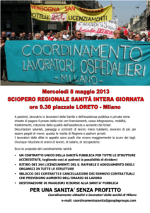 x lo sciopero dell8 maggio