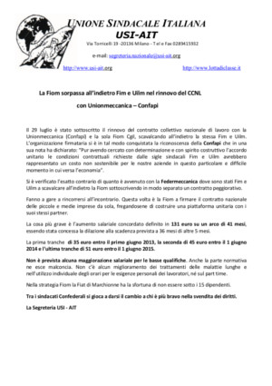 comunicato accordo fiom confapi